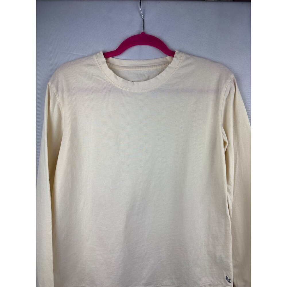 Koolaburra By UGG Womens Long Sleeve Crew Neck Tee XS Beige Cotton